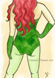 Poison Ivy - A6 Postcard £10 - contact enquiries@VictoriaThorpe.co.uk